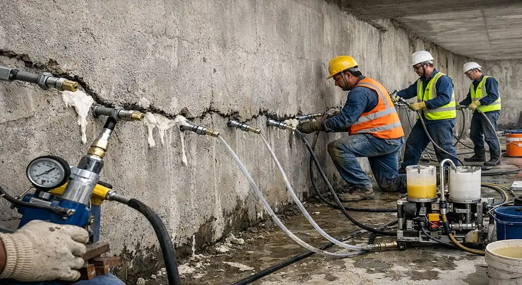 حقن الشروخ الخرسانية بجدة